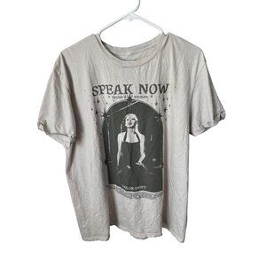 Taylor Swift Speak Now Taylors Version Graphic T-Shirt L 100% Cotton Unisex Ligh